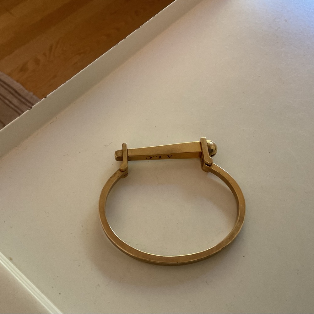 A.L.C. Gold Geometric Open-Ended Bracelet